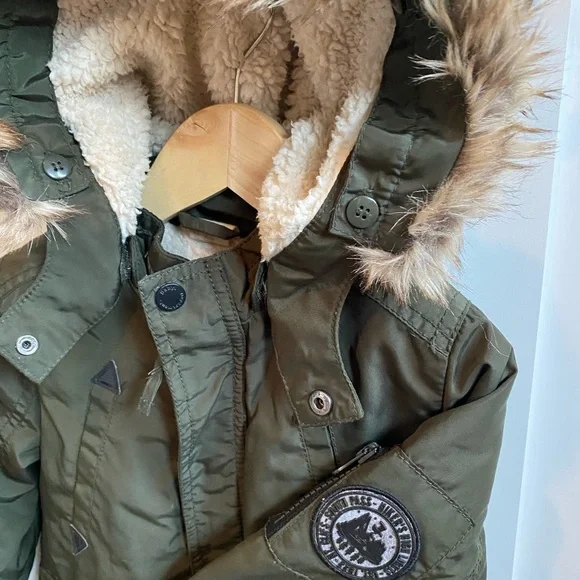 ❄️ 1.5-2.5y H&M Kids Army Green Winter Jacket - Picture 4 of 11